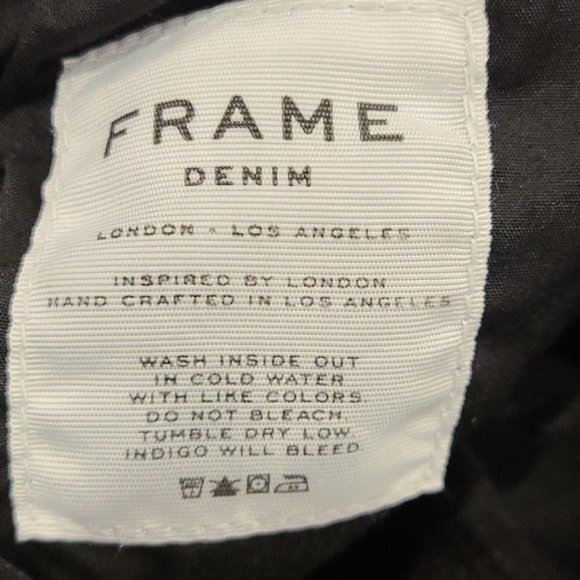 Frame Le Skinny De Jeanne Jeans in Black - Size 26 - Raw Hem, Mid-Rise, Faded - Picture 11 of 12